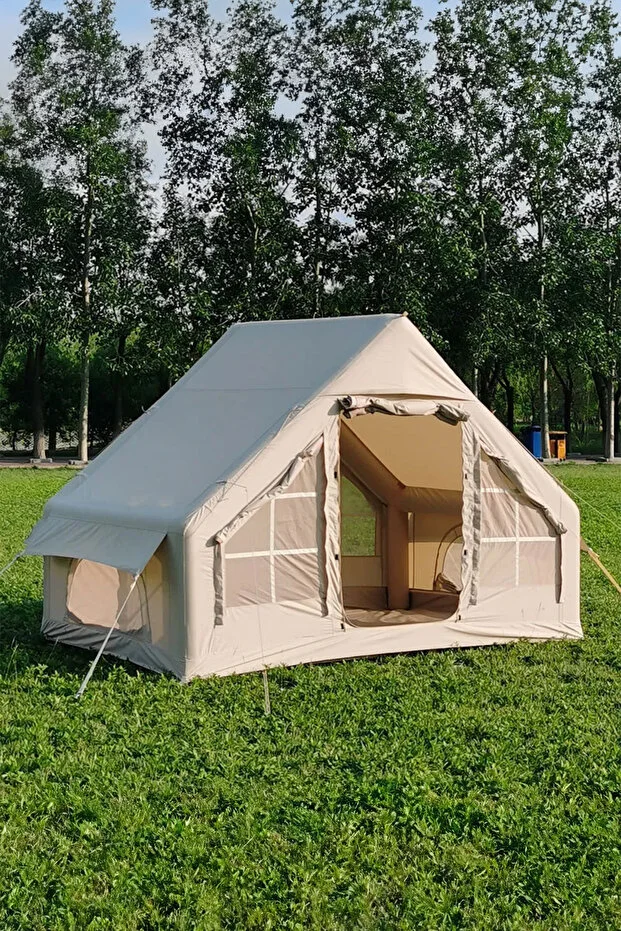 ROBO 6 Kişilik 4 Mevsim Şişme Kamp Çadırı (Oxford 210T UPF>40 Kumaş, -40 °C'ye Kadar Kullanım)